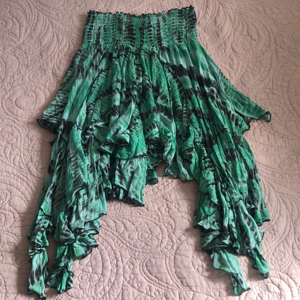 Free people tie dye flowy tube top